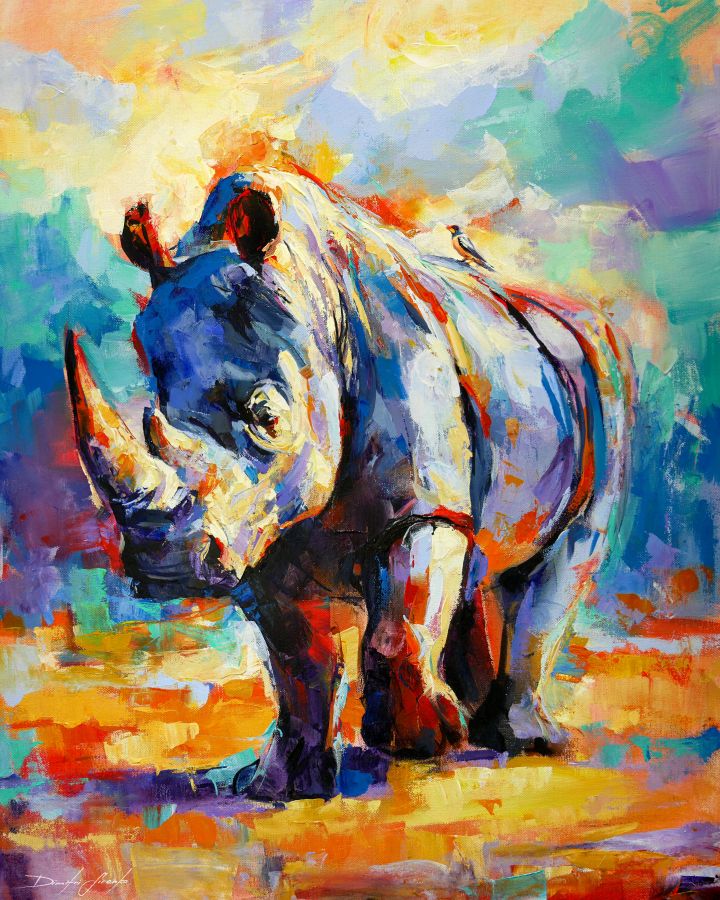 Abstract Rhino Wall Art | Bold Animal Prints | Dimitiri Sirenko ...