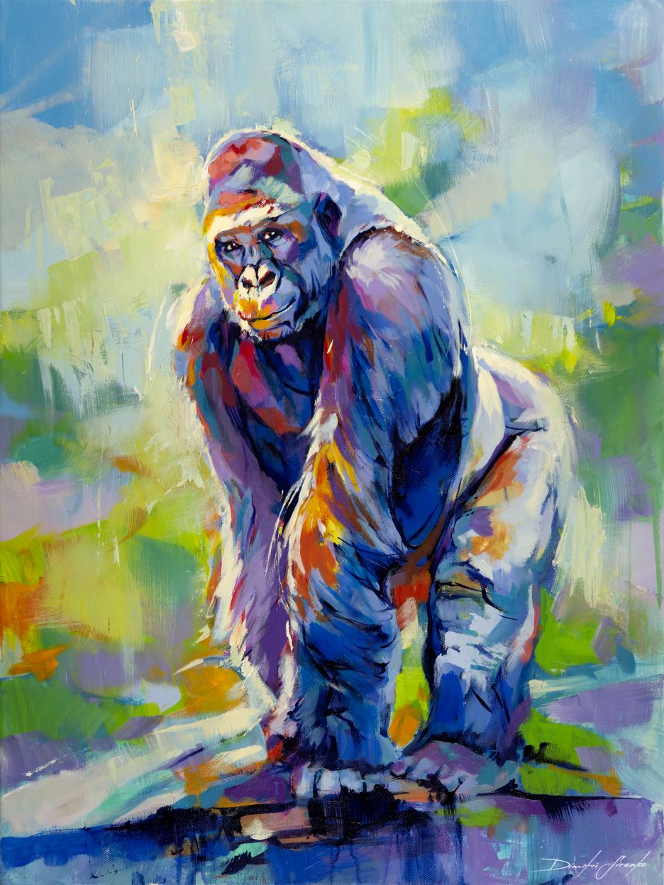 Silverback Gorilla Wall Art | Monkey Prints | Dimitiri Sirenko ...