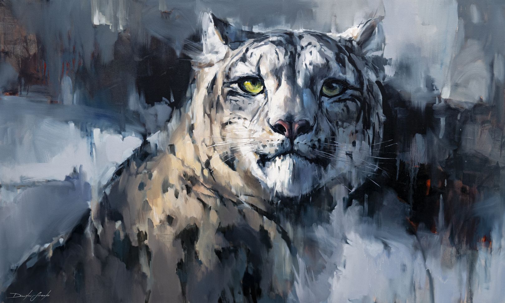 Predator Animal Wall Art | Snow Leopard Prints | Man Cave Decor ...