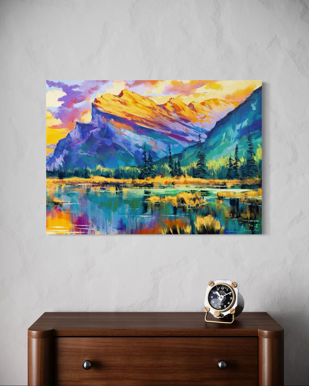 Kelly Rundle Art Gorgeous Mount Rundle Wall Art | Alberta Mountain Prints | Sunset ...